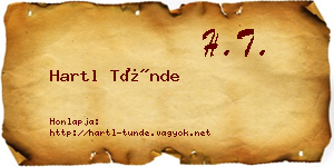 Hartl Tünde névjegykártya